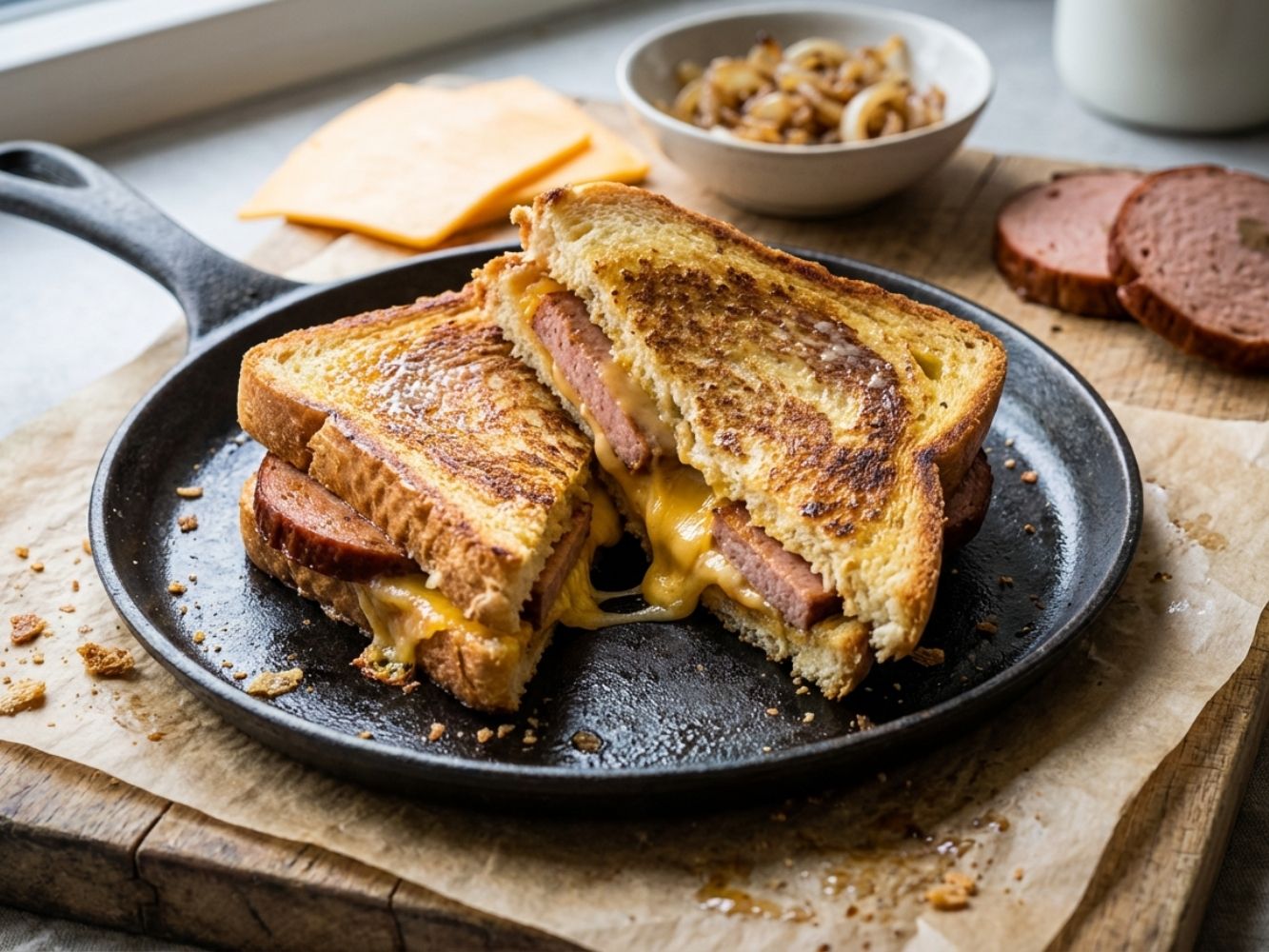 Röstzwiebel-HUPSI Grilled Cheese Sandwich