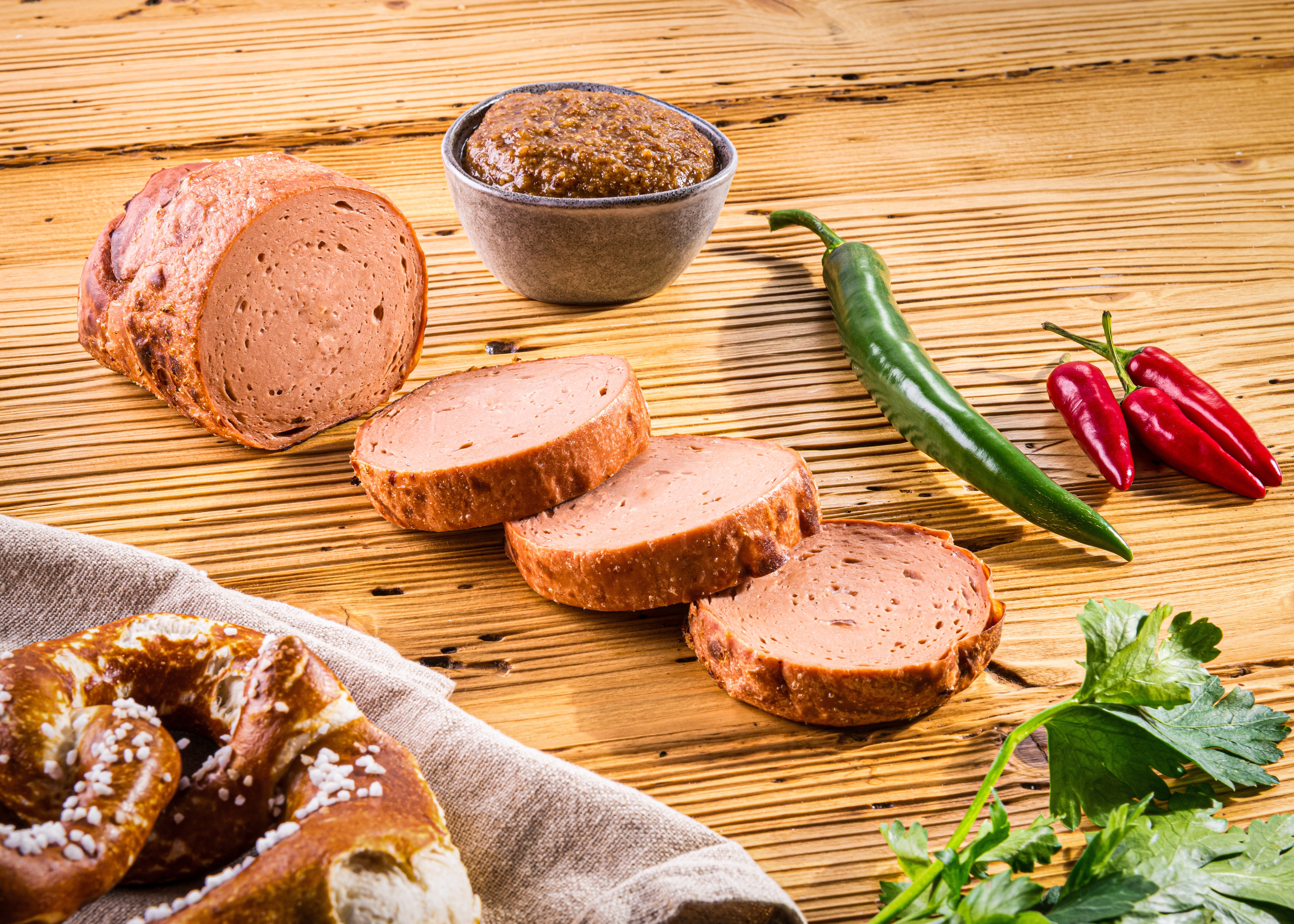 VEGANER scharfer Leberkäse
