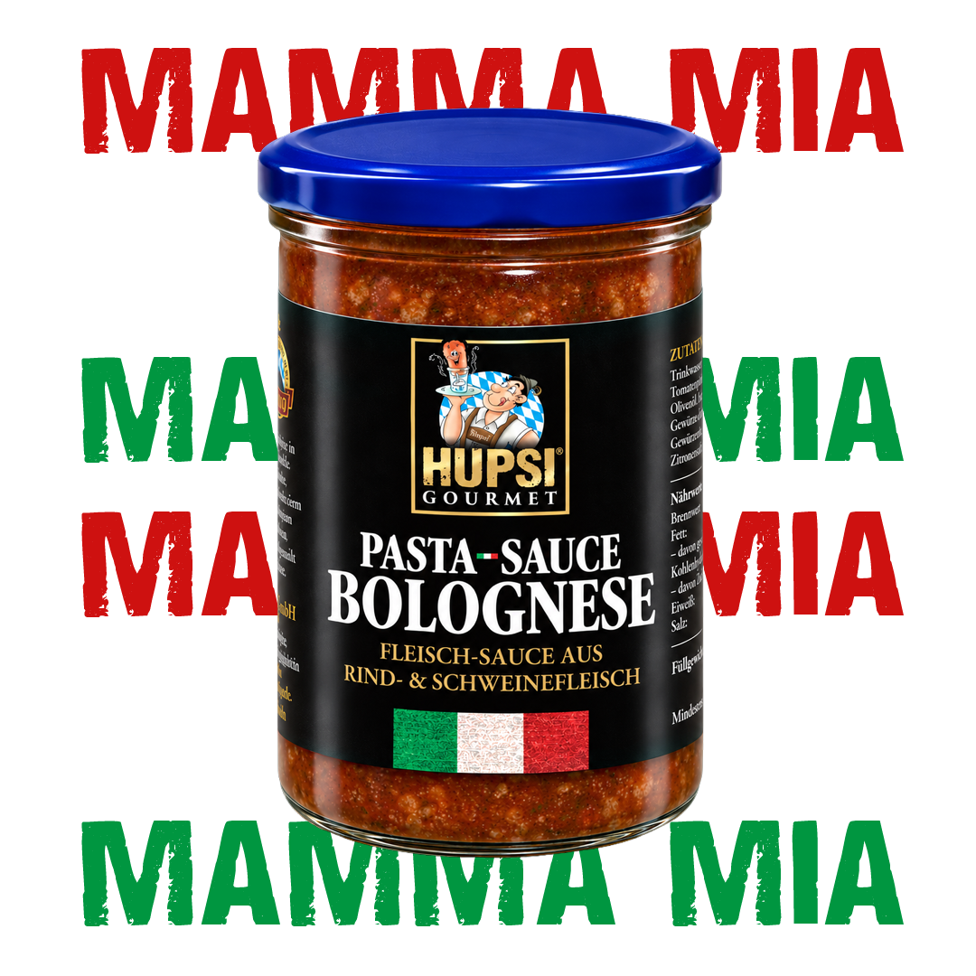 Pasta-Sauce Bolognese im Glas