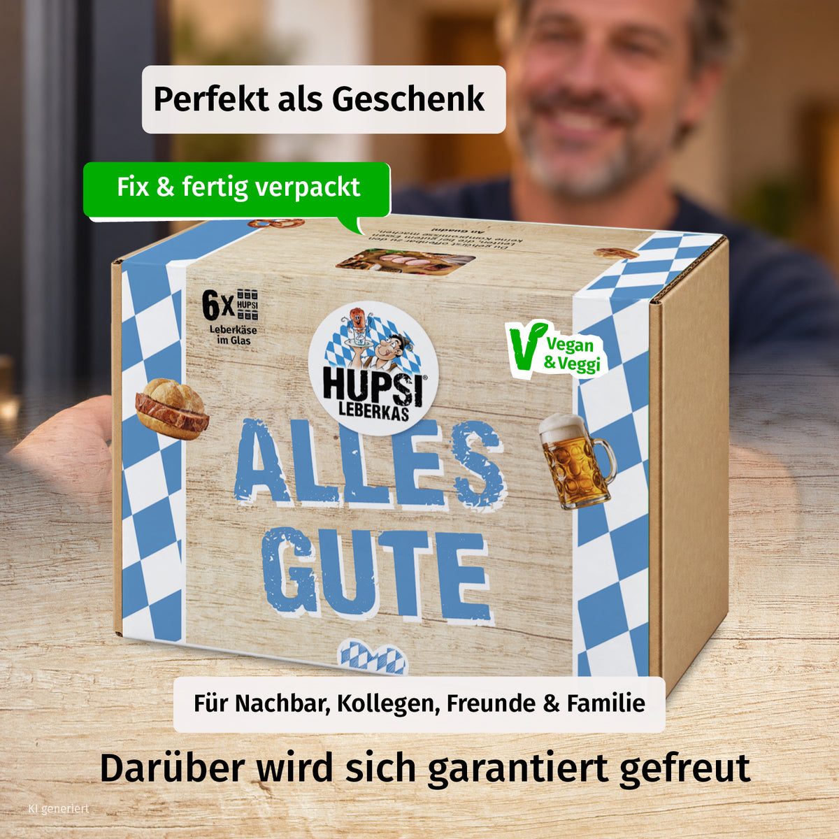 "ALLES GUTE" Leberkas Veggie & Vegan Geschenkbox
