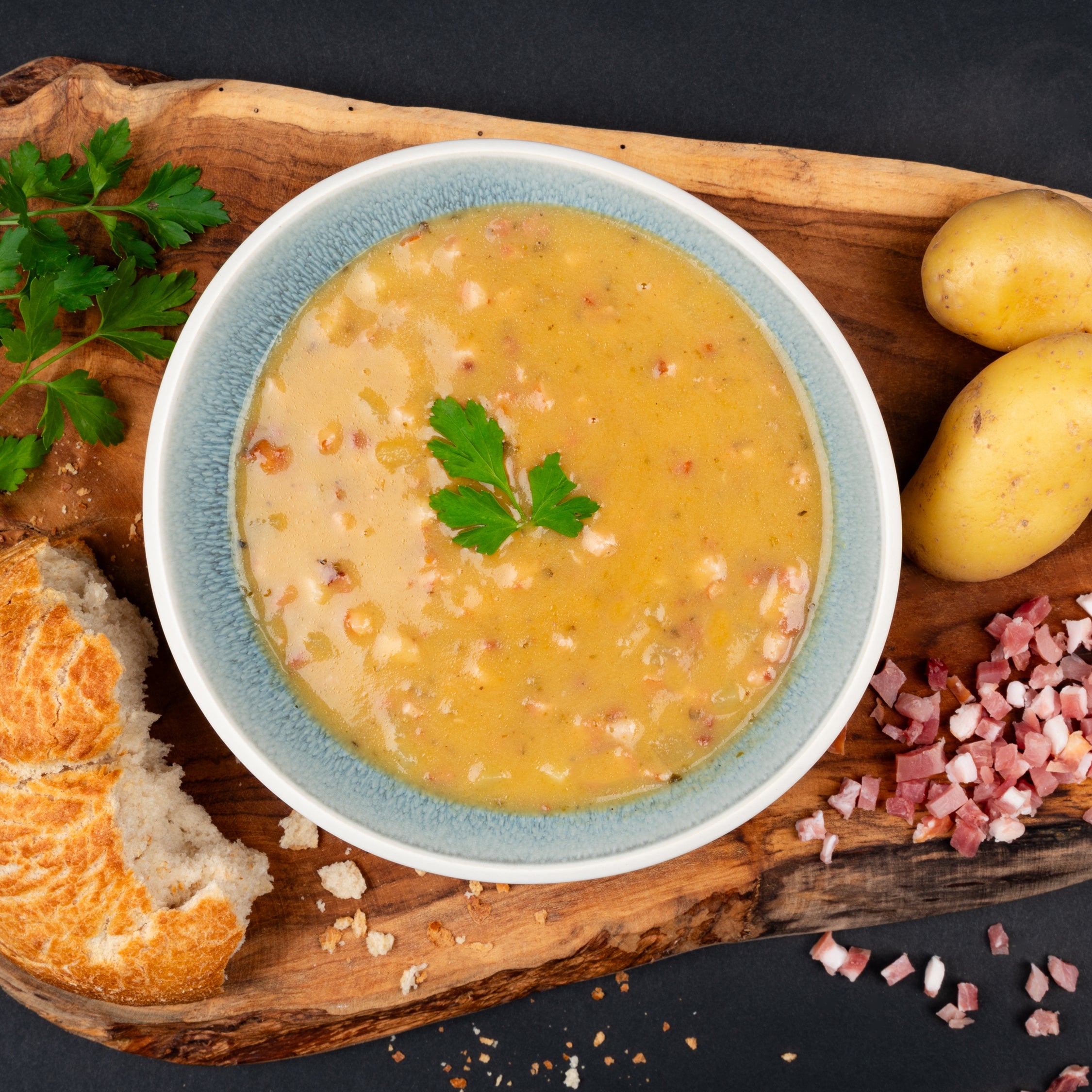 Kartoffelsuppe mit Speck