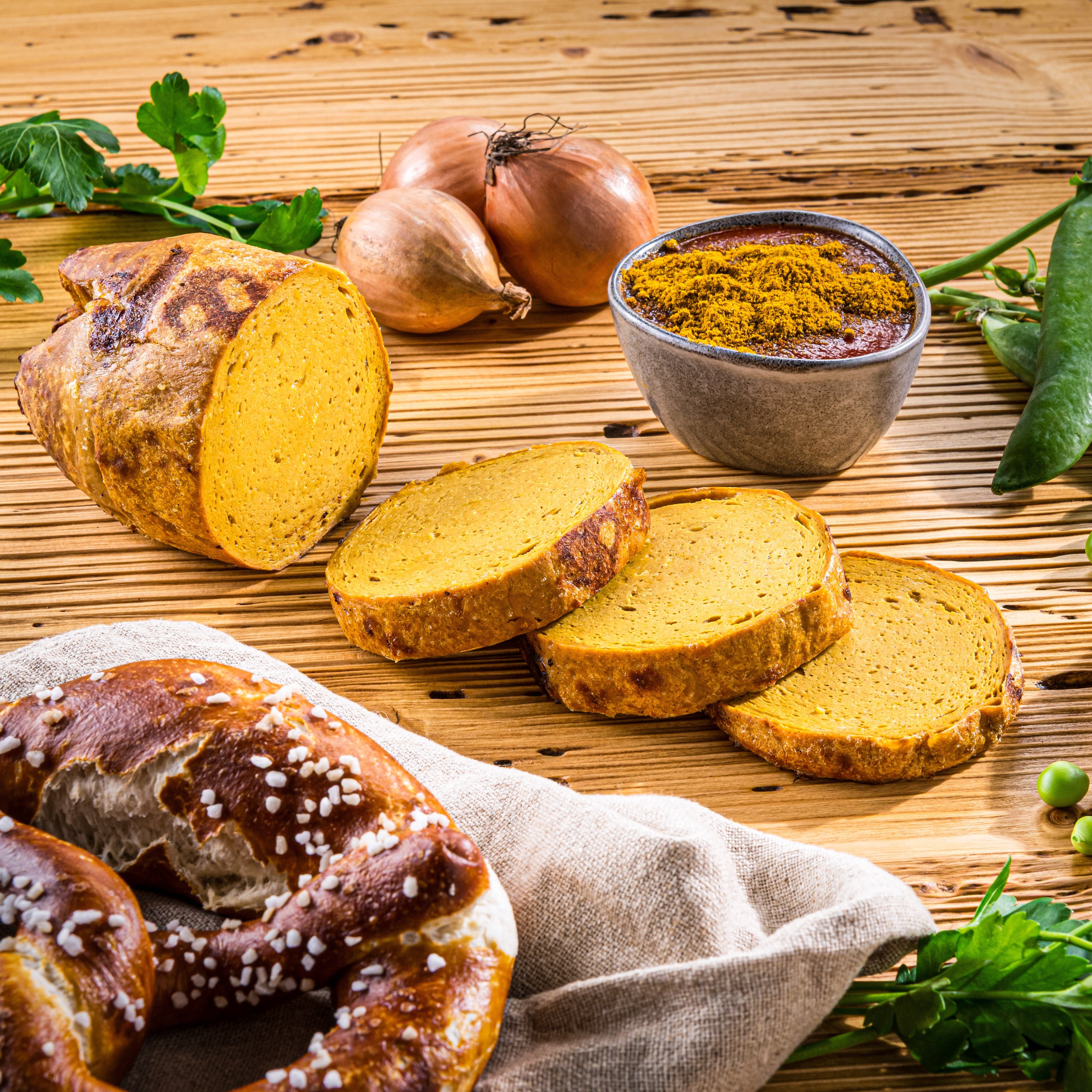 Vegane Currywurst im Glas