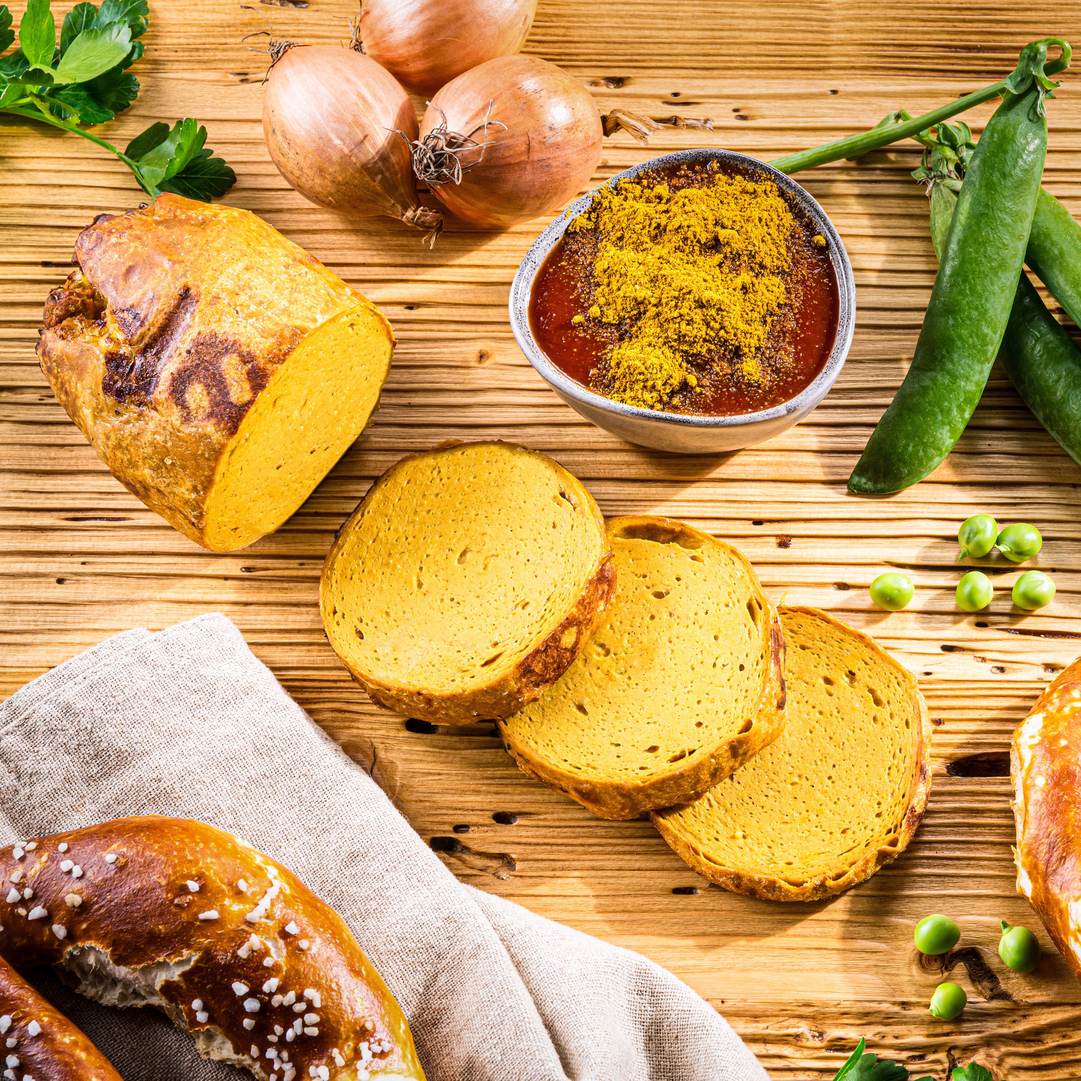 Vegane Currywurst im Glas
