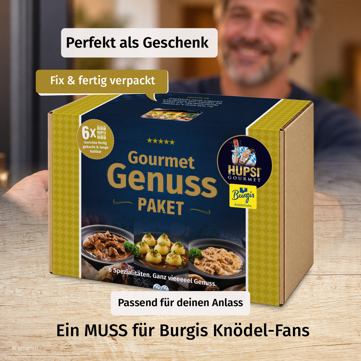 Weihnachts-Genussbox Burgis Knödelinos in Bratensauce