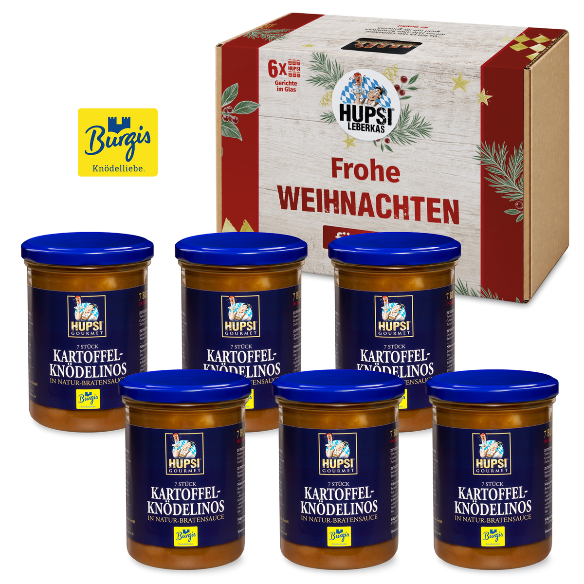 Weihnachts-Genussbox Burgis Knödelinos in Bratensauce