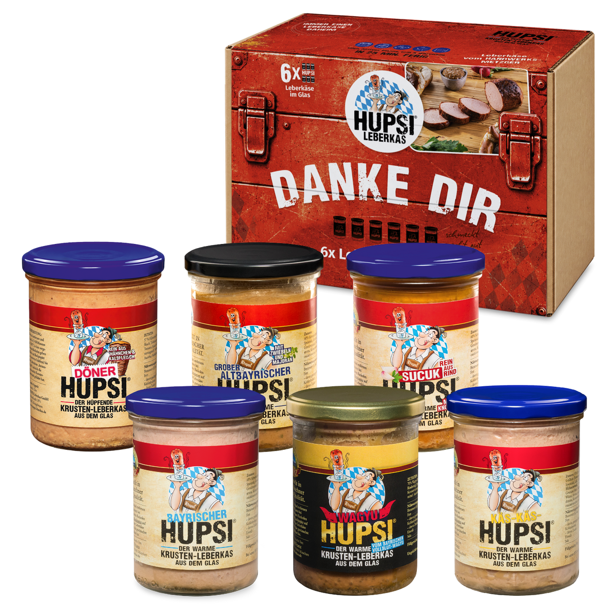 "DANKE DIR" Leberkas Variation Geschenkbox