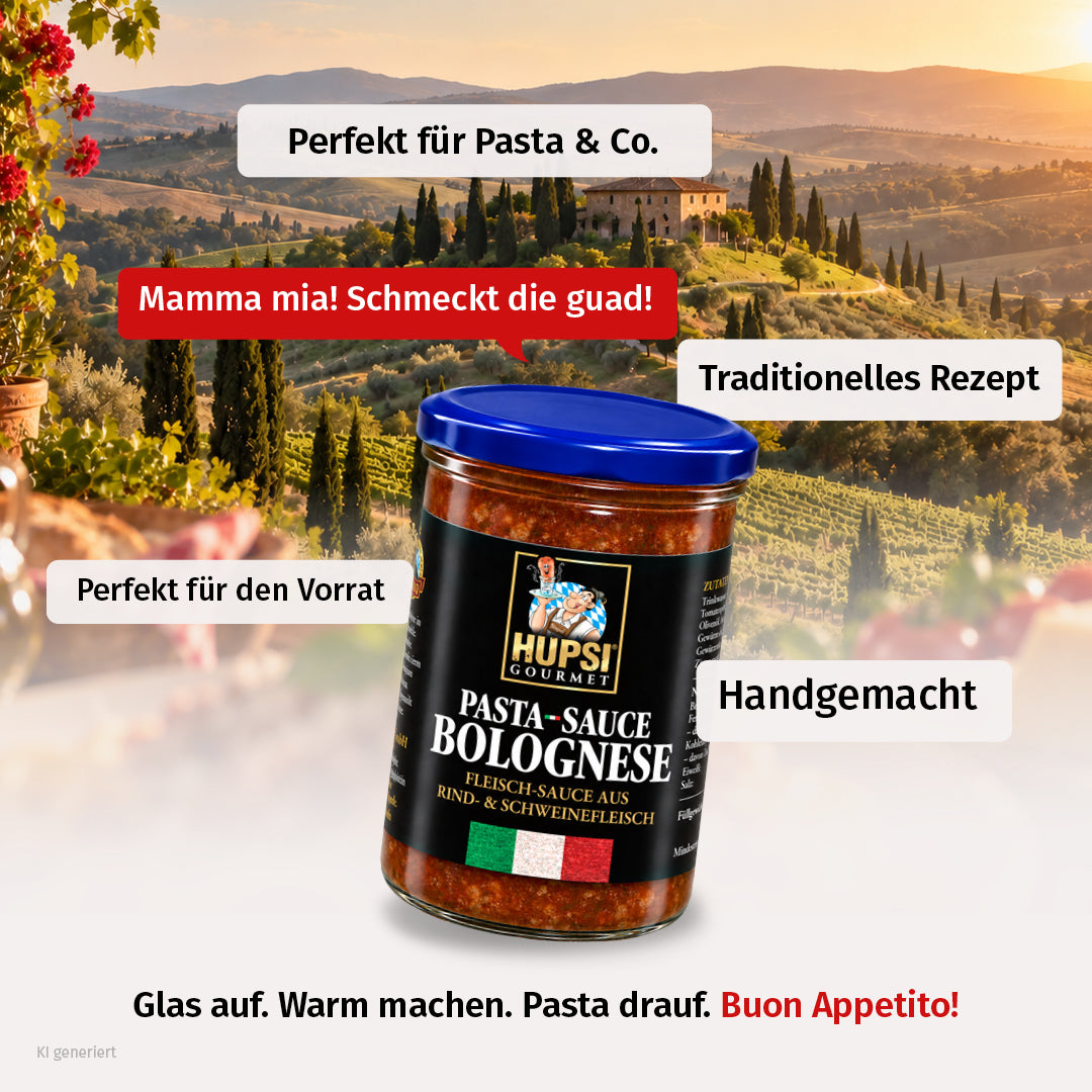 Pasta-Sauce Bolognese im Glas